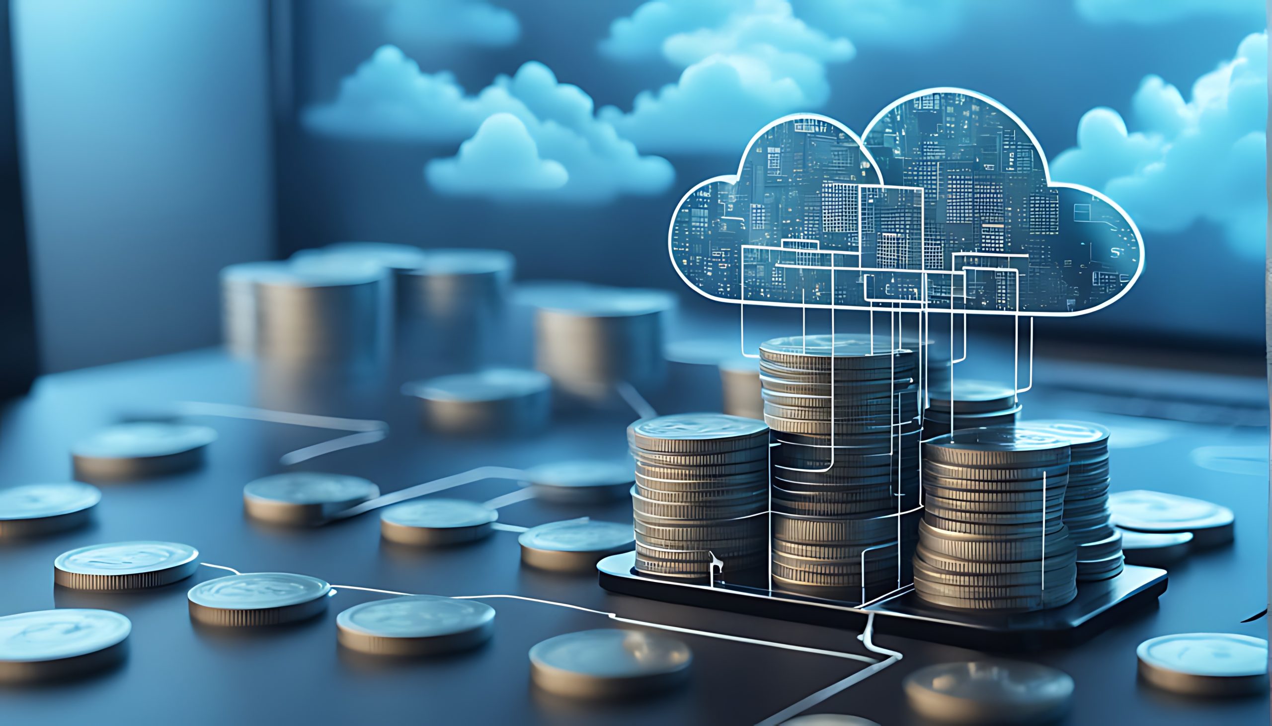 Cost efficiency in software as a service (SaaS) with an image showing pay-per-use pricing models.