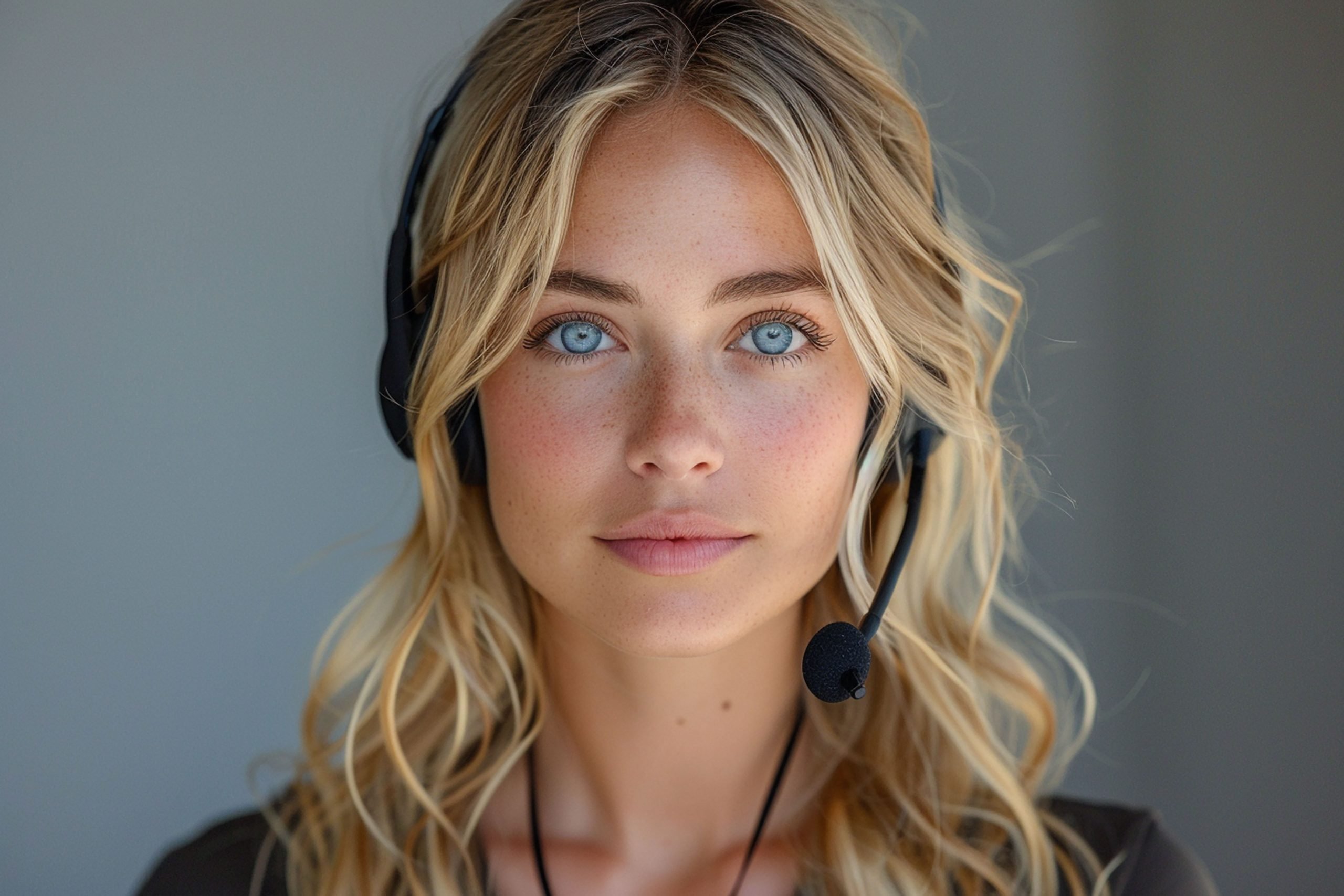 A female Eco Fusion Tech IT specialist wearing a headset.