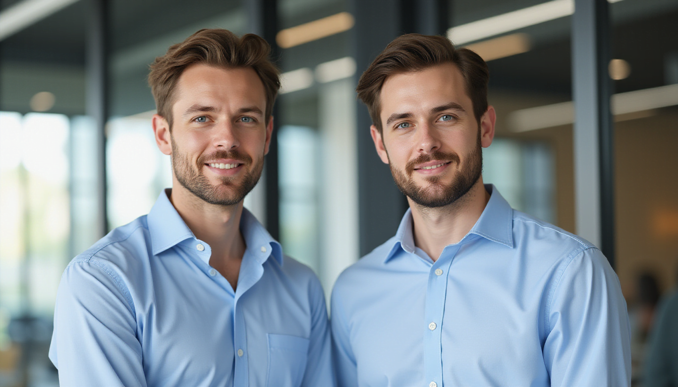 Two Eco Fusion Tech cybersecurity professionals.